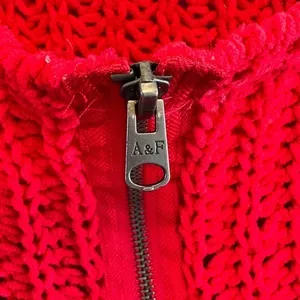 Abercrombie & Fitch SZ L Womens Bright Red‎ Open Weave thumbnail 7