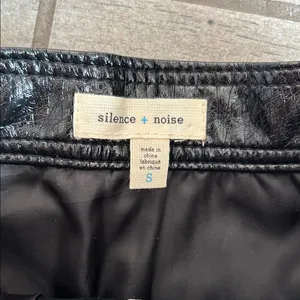 Silence + Noise Shiny Black Mini Skirt thumbnail 2