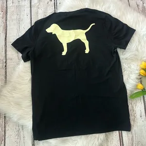 Pink By Victoria’s Secret Campus Crew Neck Signature Dog Tee Shirt Size Large thumbnail 1