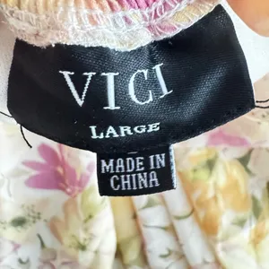 Vici Yellow Ruffle Sheer Maxi Chiffon Floral Maxi Dress Size Large J-51 thumbnail 8