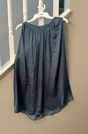 blue silk blouse thumbnail 1