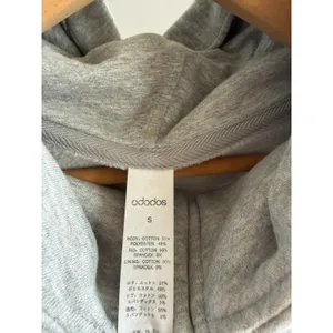 Ododos Women Gray Full Zip Cropped Hoodie Athleisure Sweatshirt Size S thumbnail 3