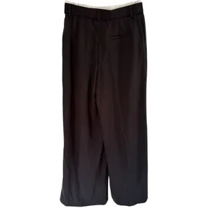 NWT OGL Double Pleated Mid Rise Wide Leg Trousers Women’s Size Medium Black thumbnail 2