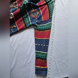 Carole Little Vintage Southwestern Style Patterned‎ Knit Cardigan Sweater Size S thumbnail 6