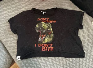 Jurassic Park Dinosaur Graphic Crop Top thumbnail 1