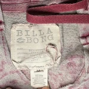 Billabong Burnout Hoodie Red Pink Mineral Wash Coastal Indie Surf M Pullover thumbnail 4