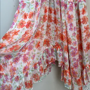 Misa‎ Los Angeles Halter Ruffle Midi Dress Floral Flowy Asymmetrical Size Small thumbnail 4