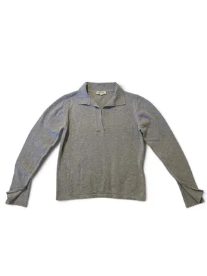 Djerf Avenue Getaway Top Grey Melange 100% organic cotton NWOT Size XS sweater thumbnail 4