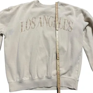 Reflex Cream Los Angeles Women’s Sweatshirt Sz S minimalist 90s y2k graphic‎ thumbnail 8