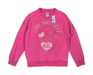 Care Bears Love Yourself Pink Graphic Sweatshirt Pullover Medium‎ thumbnail 1