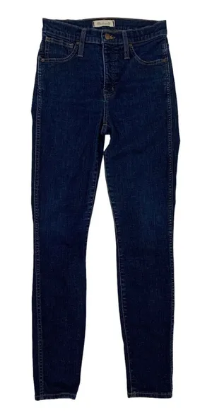 Madewell Jeans 26 Blue 10 Inch High Rise Skinny Denim Modern thumbnail 1