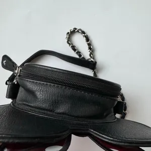 Disney Loungefly Minnie Mouse Ear Crossbody Bag Black Quilted Bow Chain Strap thumbnail 8