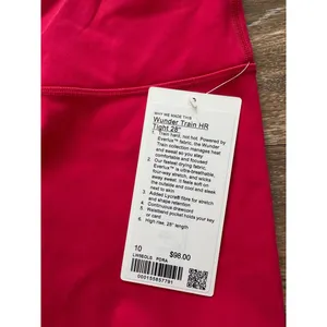 Lululemon Wunder Train High Rise 28” Pink Dragonfruit Size 10 NWT thumbnail 4