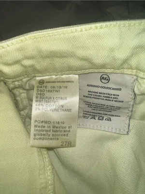 AG Adriano Goldschmied Sulfur X Citrus Mist WideLeg Crop Pants thumbnail 5