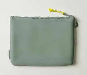 Dagne Dover Pouch Neoprene Sage Green Small Zippered Travel Pouch thumbnail 1
