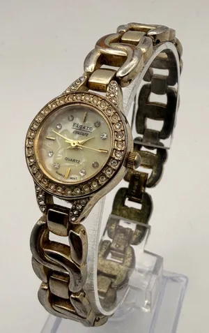 Elegant Figaro Couture Ladies Rhinestone Quartz Watch - Vintage & Chic thumbnail 1