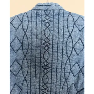 Free People Quinn Quilted Cotton Denim Jacket Women's Size XS thumbnail 4