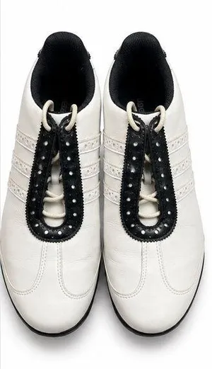 Adidas Women’s Off White Leather Spiked Golf Shoes Cleats thumbnail 1