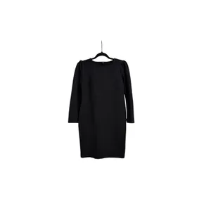 Talbots Crew Neck Classic Capsule Stretch Fitted Long Sleeve Black Dress Size 8 thumbnail 2