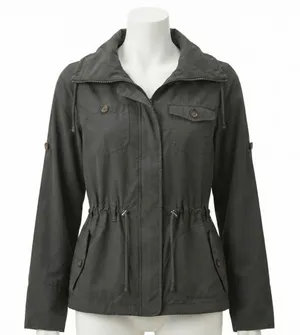Woolrich Army Green Utility Field Jacket Safari Anorak Cinch Waist Medium thumbnail 1