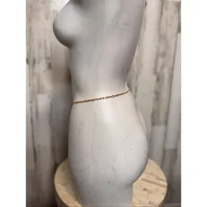 Gold Chain Waist Belt with Dangling Shell Charm – Adjustable Body Chain thumbnail 3