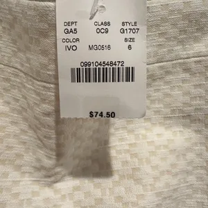 NWT J Crew size 6 pencil skirt cream/taupe pattern thumbnail 6