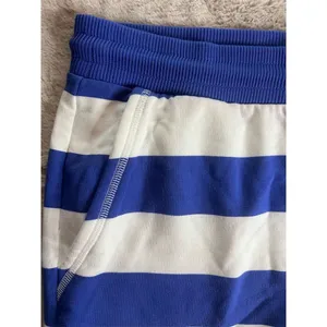 Vineyard Vines Women's Blue Striped Sweat Shorts Size M Elastic Waistban… thumbnail 2