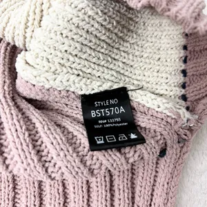 POL V-Neck Color Block Chunky Knitted Sweater Women’s‎ Size M thumbnail 13