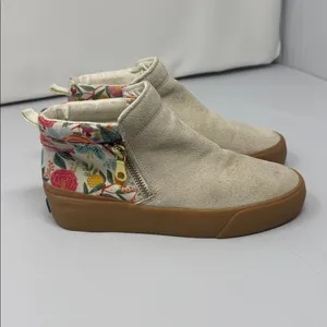 Rifle Paper Co x Keds Cooper Suede Zip Bootie Garden Party SZ 5.5 Tan Floral thumbnail 3