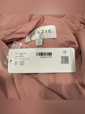 NWT Azazie Everett Rosette A-Line V-neck Ruched Chiffon Dress thumbnail 13