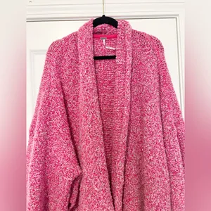 Free People BFF Cardigan in Prickly Pear thumbnail 4