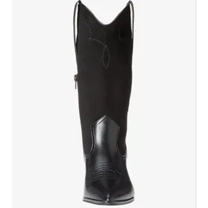 NEW The Drop Black Cowboy Cowgirl Ace Midshaft Western Boot 11 thumbnail 2