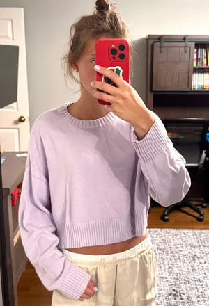 PacSun LA Hearts Boxy Cropped Sweater thumbnail 2
