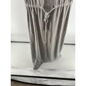 Victoria's Secret Women's Grey Sleeveless Drawstring Midi Dress Size L thumbnail 5