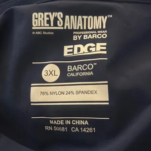 Grey’s Anatomy Edge Scrub Top NWT 3XL Color is‎ Indigo (Dark/Navy Blue) Stretch thumbnail 6