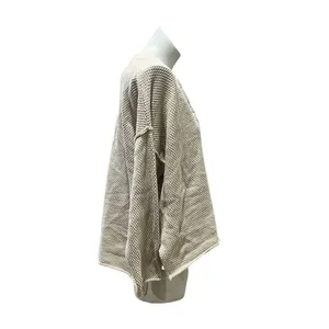 Free People Women's Henley Sweater Beige Medium Long Sleeve Relaxed Fit thumbnail 6