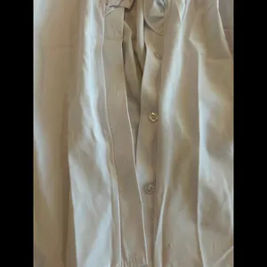 Woman office work church white top shirt button up small thumbnail 3
