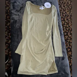 Princess Polly William Mini Dress in Khaki Size 8 New with tag thumbnail 6