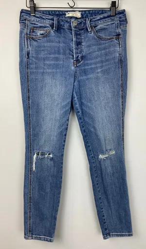 Free People Distressed Skinny Ankle Jeans Size 28 thumbnail 1