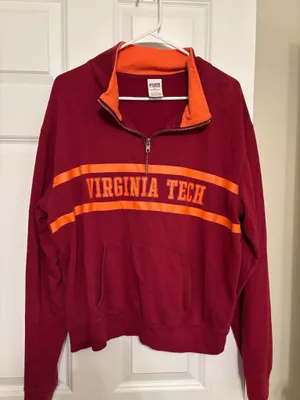 Pink Victoria’s Secret Virginia Tech Quarter Zip thumbnail 1