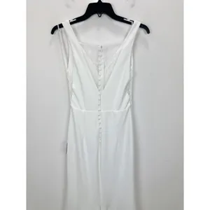 Lulus Extraordinary Romance White Button Back Mermaid Maxi Dress Formal S NWT thumbnail 13