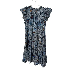 Ulla Johnson Denia Dress Blue Floral Ruffle Tiered Mini 8 thumbnail 2