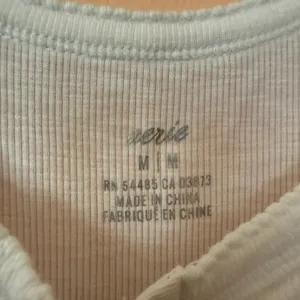 Aerie White Button-Front Tank Top thumbnail 3