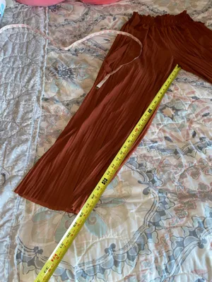 Macy's Burnt Orange Wide Leg Tie Waist Palazzo Pants XS thumbnail 5