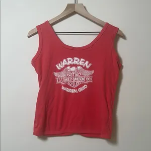 Harley-Davidson Buttoned Tank Top Rare And Vintage thumbnail 4