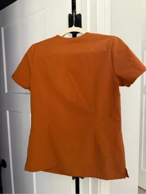 Figs scrub top‎ short sleeve v neck Atlantic Fall orange thumbnail 4