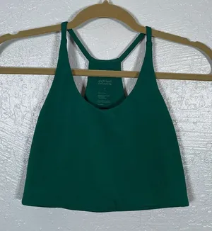 Girlfriend Collective Women S Green Colette Halter Bra Athleisure Athletic Yoga thumbnail 1