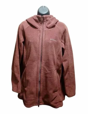 Columbia Women's Hooded Fleece Jacket Maroon Size M INV553 thumbnail 1
