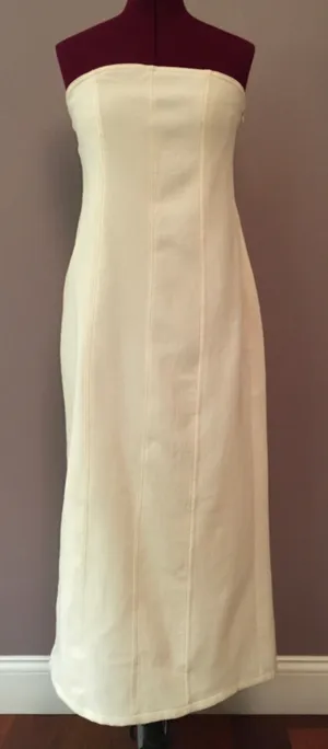 ZARA White Linen Midi Dress thumbnail 2