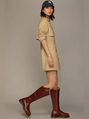 Dr. Martens Amaayah Hi Butterscotch Leather Knee High Boots Size 8 NIB thumbnail 11